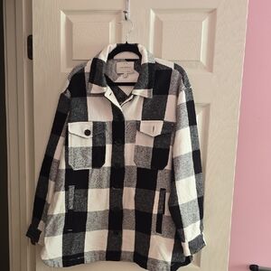 Lucky Brand Monochrome Patterned Jacket